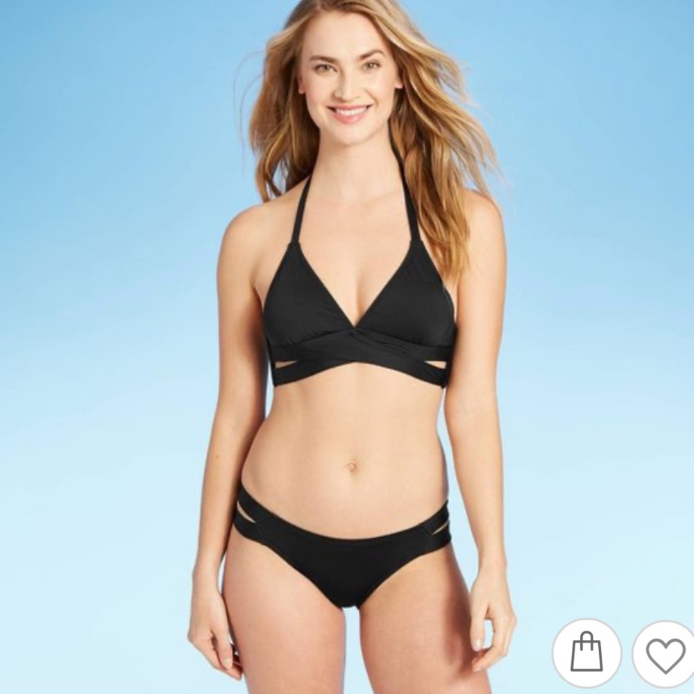 Shade & Shore | Hipster Dbl Tab Bikini Bottoms Size S - Picture 4 of 4